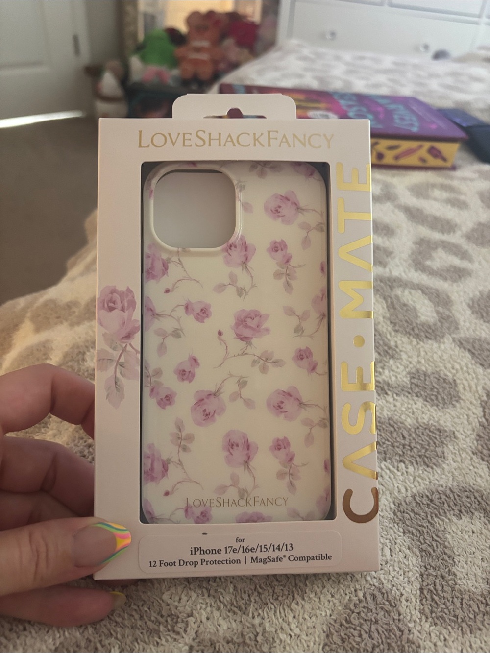 CaseMate LoveShackFancy Collab Ribbon Rosa iPhone cover- 13-17